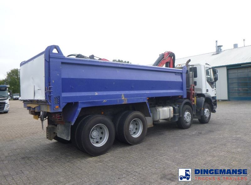 Camion grue Iveco AD340T36 8x4 RHD tipper + Palfinger E120 plus + grapple: photos 11