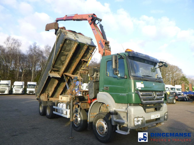 Mercedes-Benz Axor 3236 8x4 RHD tipper + Hiab 1283 DK-2 Duo - Camion grue: photos 2 Mercedes-Benz Axor 3236 8x4 RHD tipper + Hiab 1283 DK-2 Duo - Camion grue: photos 2