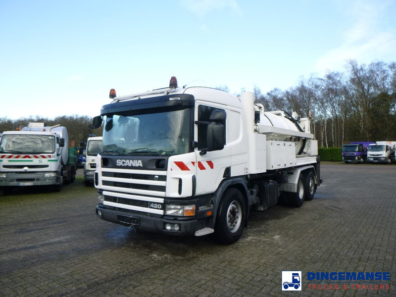 Scania P124-420 6x2 vacuum tank 10.5 m3 - Camion hydrocureur: photos 1 Scania P124-420 6x2 vacuum tank 10.5 m3 - Camion hydrocureur: photos 1