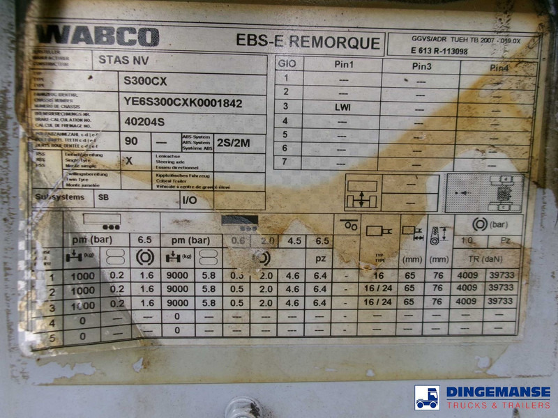 Semi-remorque benne Stas Tipper trailer alu 49 m3 + tarpaulin + ADR: photos 19