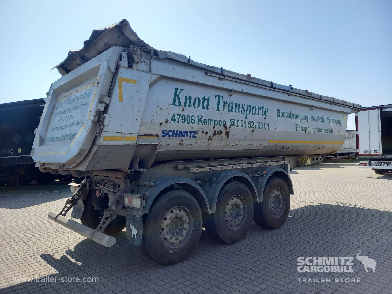 Semi-remorque benne SCHMITZ Auflieger Kipper Stahlrundmulde 25m³: photos 8