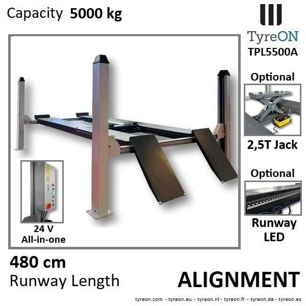 TPL5500A 4 post alignment car lift - 4.8 meter runways - 5T - Équipement de garage: photos 1 TPL5500A 4 post alignment car lift - 4.8 meter runways - 5T - Équipement de garage: photos 1
