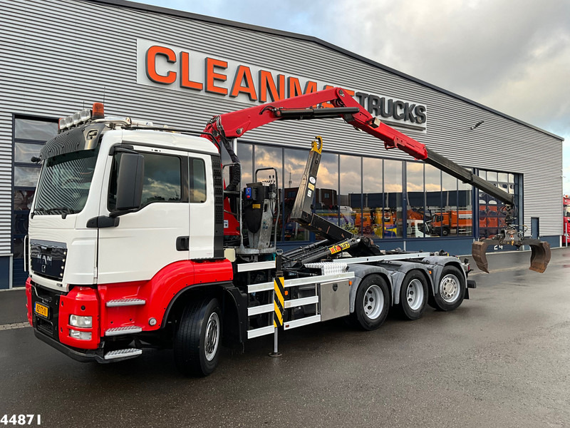 MAN TGS 35.440 8x4 HMF 16 Tonmeter Z-kraan - Camion ampliroll: photos 1 MAN TGS 35.440 8x4 HMF 16 Tonmeter Z-kraan - Camion ampliroll: photos 1