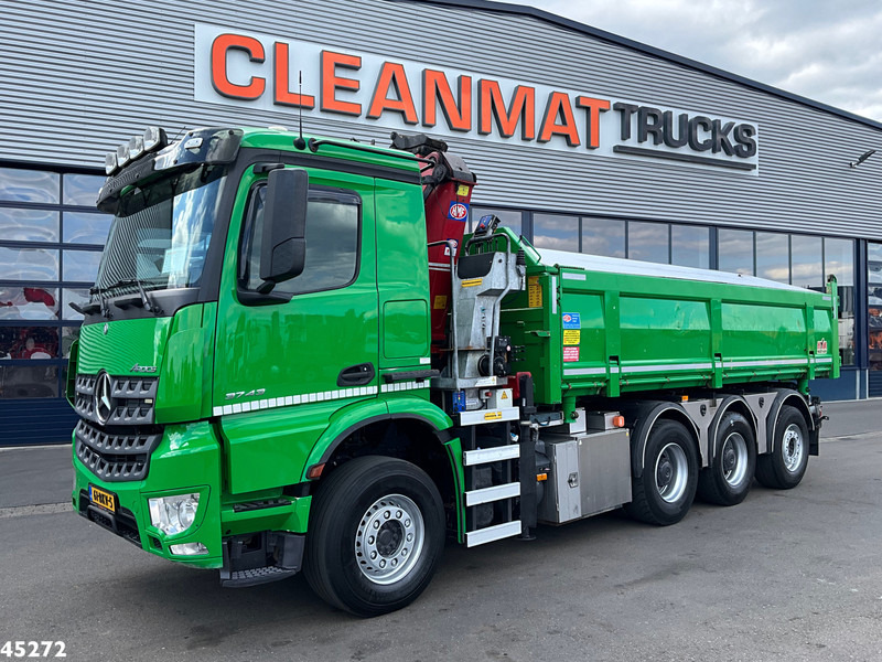 Mercedes-Benz Arocs 3743 8x4 Euro 6 HMF 19 Tonmeter Elektrisch/Hydraulisch aangedreven Z-kraan - Camion benne, Camion grue: photos 3 Mercedes-Benz Arocs 3743 8x4 Euro 6 HMF 19 Tonmeter Elektrisch/Hydraulisch aangedreven Z-kraan - Camion benne, Camion grue: photos 3