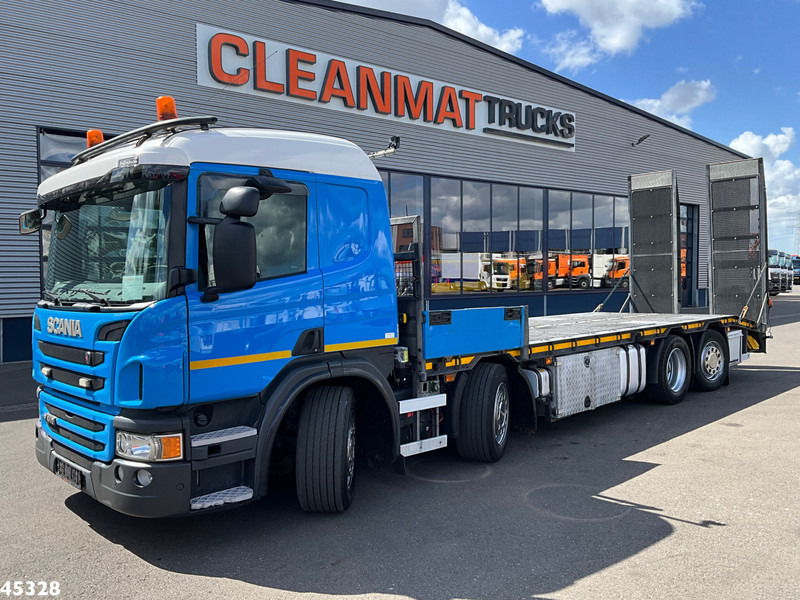 Scania P 410 8x2 Euro 6 Retarder Autotransporter met hydraulische oprijrampen - Camion porte-voitures: photos 1 Scania P 410 8x2 Euro 6 Retarder Autotransporter met hydraulische oprijrampen - Camion porte-voitures: photos 1