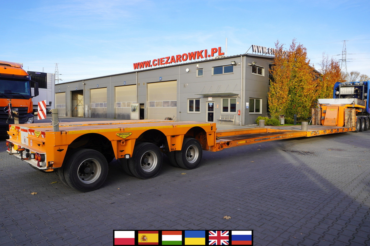 BROSHUIS 3ABD-48 61.0t TiefBet low-loader semi-trailer / 40 tons cap. / 3 steering axles / hydraulic suspension - Semi-remorque surbaissé: photos 1 BROSHUIS 3ABD-48 61.0t TiefBet low-loader semi-trailer / 40 tons cap. / 3 steering axles / hydraulic suspension - Semi-remorque surbaissé: photos 1