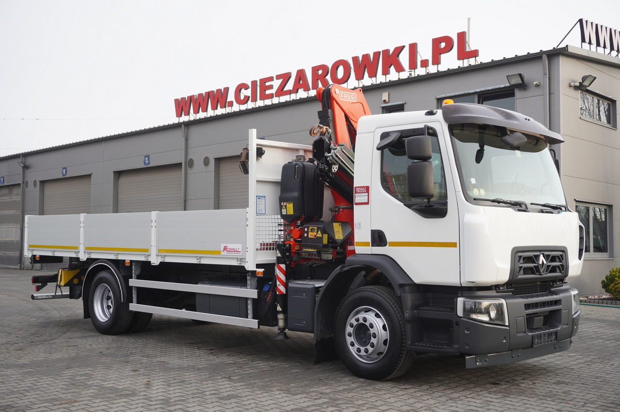 RENAULT C280 DTI 8 / FASSI crane 5.6 T / range 8 m / Flatbed 15 EPAL - Camion plateau, Camion grue: photos 2 RENAULT C280 DTI 8 / FASSI crane 5.6 T / range 8 m / Flatbed 15 EPAL - Camion plateau, Camion grue: photos 2