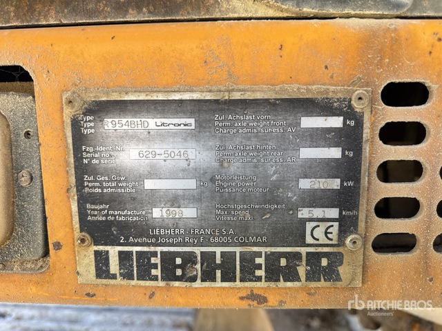 1998 Liebherr R954B HD Litronic Pelle Sur Chenilles Tracked Excavator - Pelle sur chenille: photos 2 1998 Liebherr R954B HD Litronic Pelle Sur Chenilles Tracked Excavator - Pelle sur chenille: photos 2
