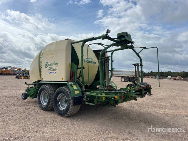 2012 Krone Comprima CV150XC Presse Enrubanneuse 2 Essieux T/A Round Baler - Presse à balles rondes: photos 4 2012 Krone Comprima CV150XC Presse Enrubanneuse 2 Essieux T/A Round Baler - Presse à balles rondes: photos 4