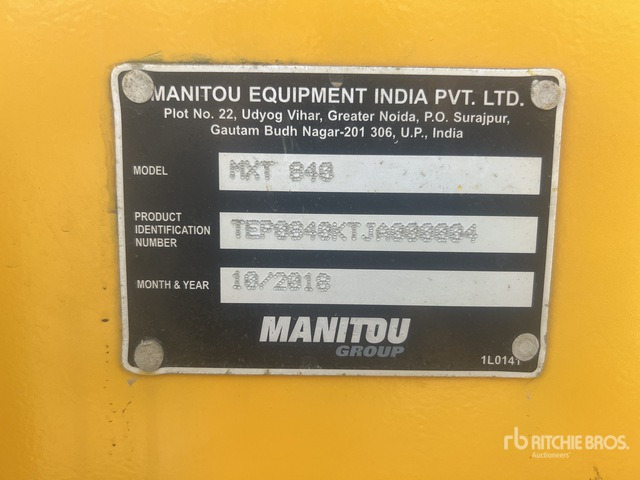 2018 Manitou MXT840 Telehandler - Chariot télescopique: photos 3 2018 Manitou MXT840 Telehandler - Chariot télescopique: photos 3