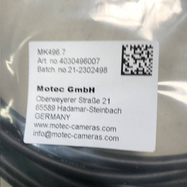 Motec MK496.7 Camera cable for forklift - Câble/ Fil pour Matériel de manutention: photos 2 Motec MK496.7 Camera cable for forklift - Câble/ Fil pour Matériel de manutention: photos 2