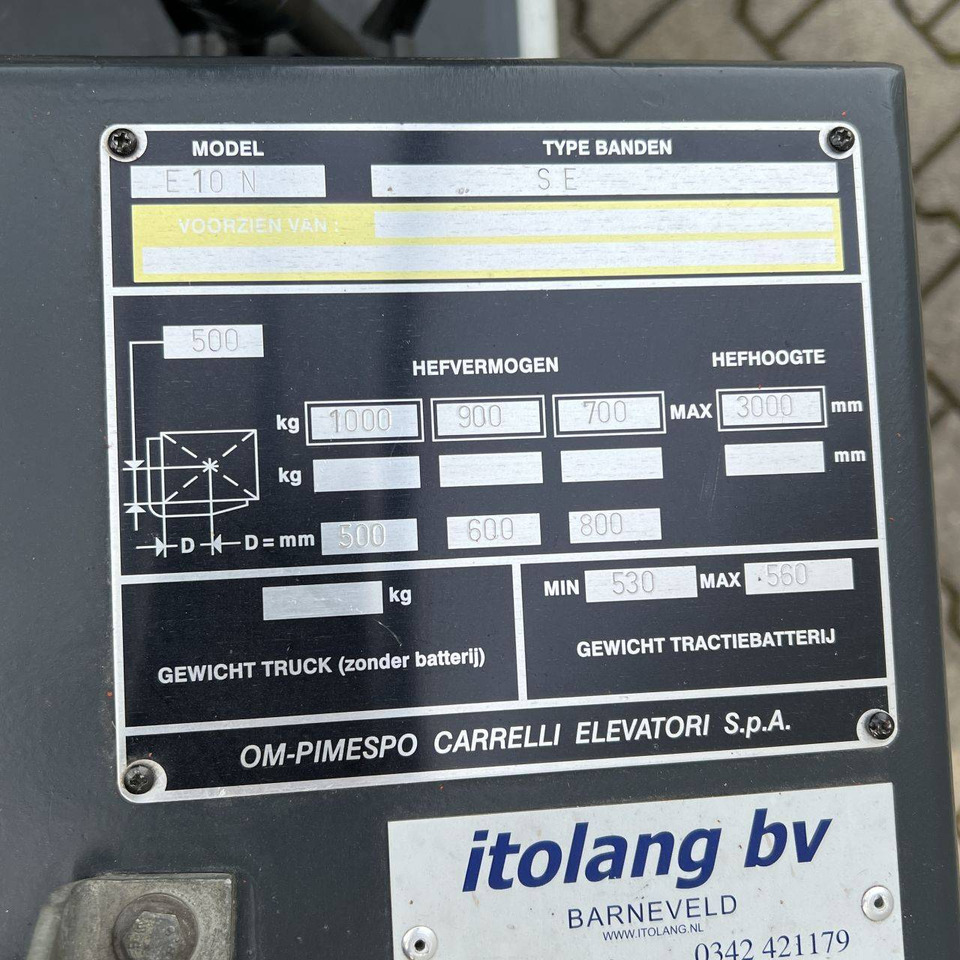 Chariot élévateur électrique OM Pimespo E10N: photos 18