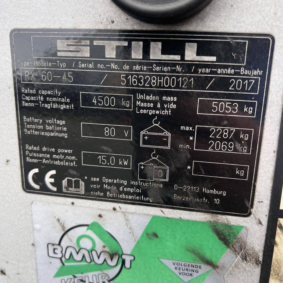 Chariot élévateur électrique Still RX60-45: photos 19