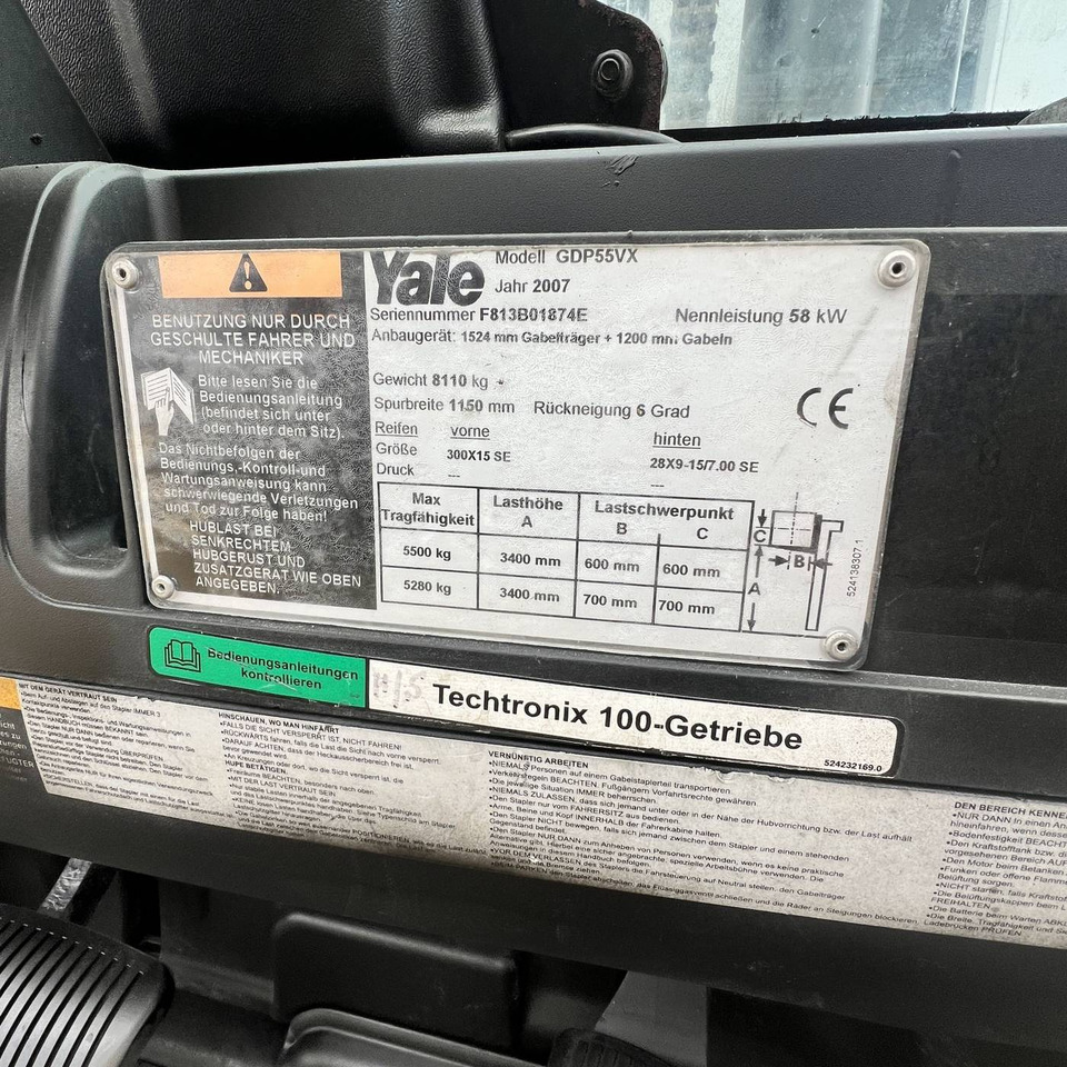 Chariot élévateur diesel Yale GDP55VX: photos 19