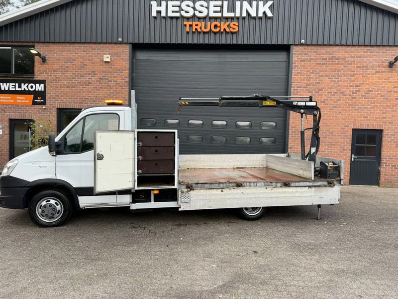Utilitaire plateau Iveco 50c14 Erdgas/CNG Hiab kran/crane Pritsche: photos 17