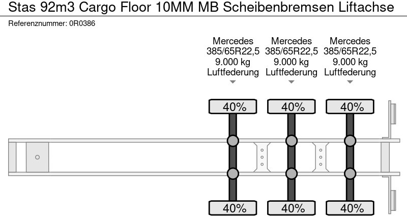 Stas 92m3 Cargo Floor 10MM MB Scheibenbremsen Liftachse en leasing occasion Stas 92m3 Cargo Floor 10MM MB Scheibenbremsen Liftachse: photos 16