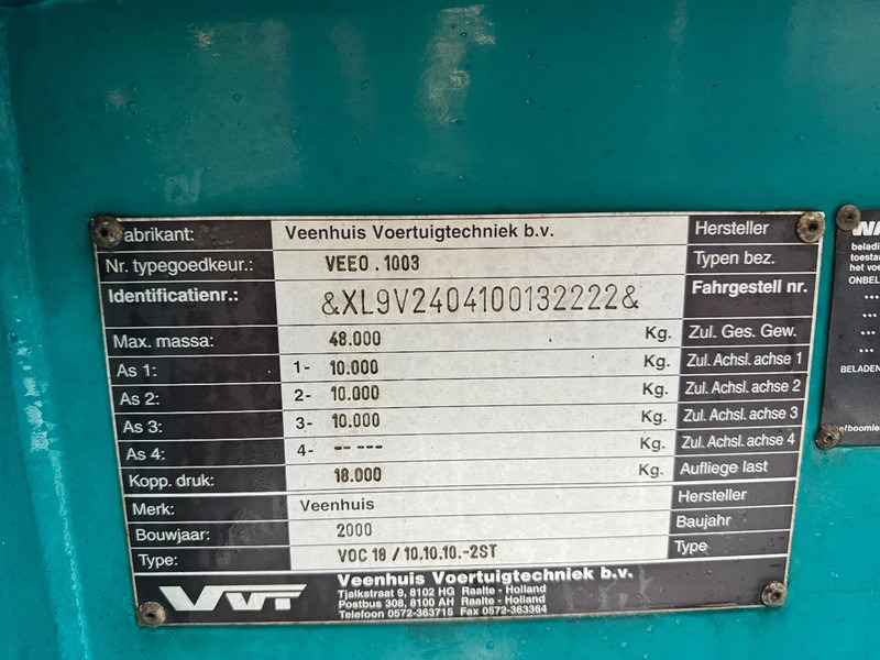 Semi-remorque citerne Veenhuis 36m3 RVS Mestoplegger Geijkte weging Nieuwe APK VMA Bemonstering 2x stuuras: photos 17