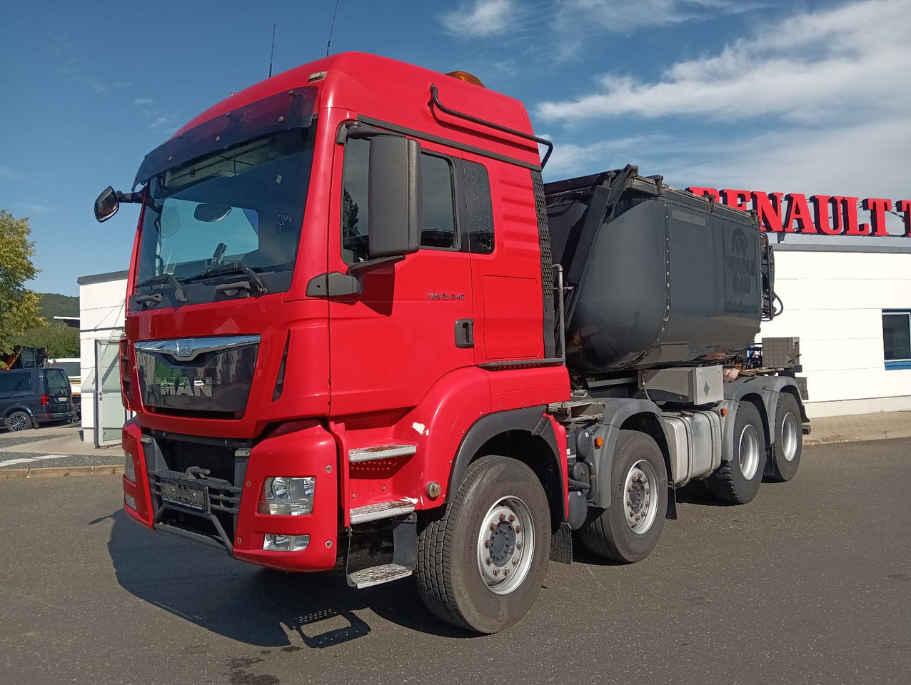 MAN TGS 35:480 8x4BL MEILLER ISO-Teerbirne RETARDER - Camion benne: photos 1 MAN TGS 35:480 8x4BL MEILLER ISO-Teerbirne RETARDER - Camion benne: photos 1