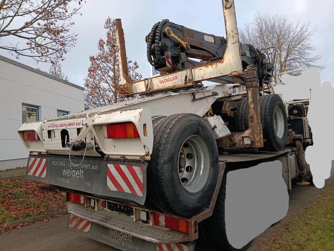 Camion grumier, Camion grue Palfinger EPSILON E250L82 Langholzkran+GLOGGER Aufbau+Anhä: photos 22