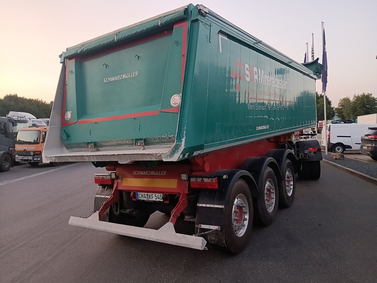 Semi-remorque benne Schwarzmüller 3-A Alumulde ALCOA 27m3 SAF Lift 5,4t el.Verdeck: photos 12