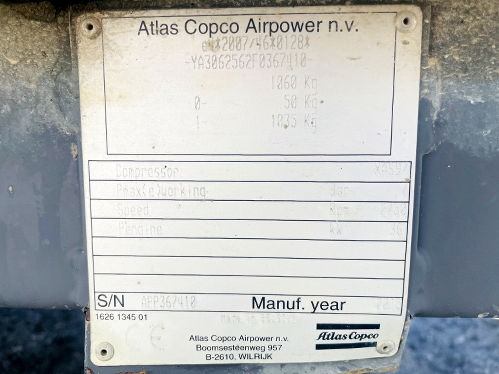 Atlas Copco XAS97 (4022) - Compresseur d'air: photos 3 Atlas Copco XAS97 (4022) - Compresseur d'air: photos 3