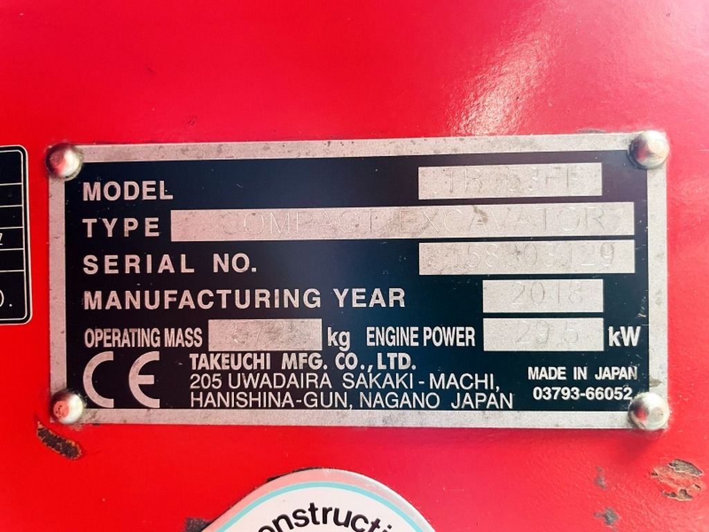 Takeuchi TB153FR (4100) - Mini pelle: photos 3 Takeuchi TB153FR (4100) - Mini pelle: photos 3