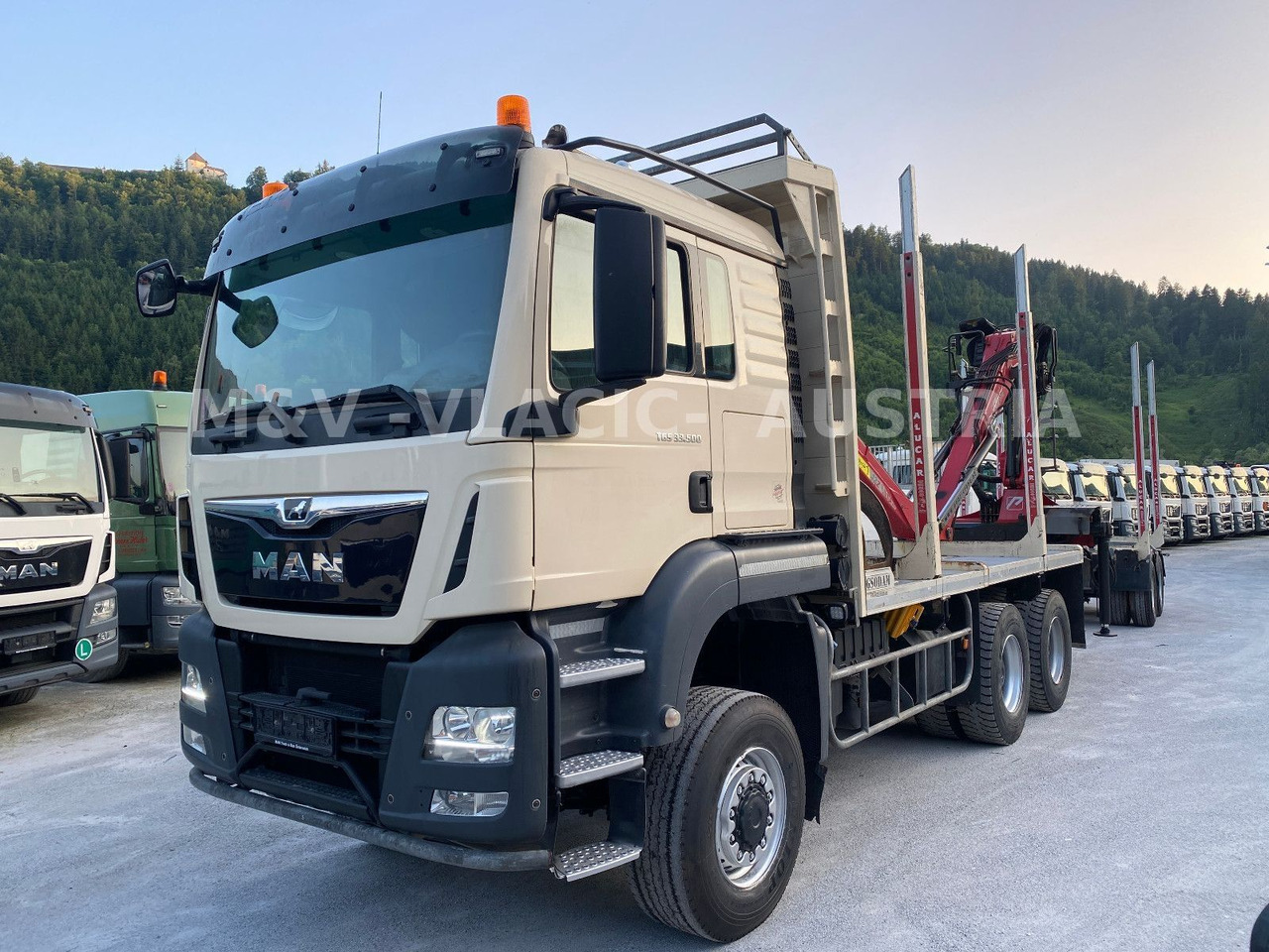 MAN 33.500 6X6 mit Kran PENZ 12Z - Camion grumier, Camion grue: photos 1 MAN 33.500 6X6 mit Kran PENZ 12Z - Camion grumier, Camion grue: photos 1
