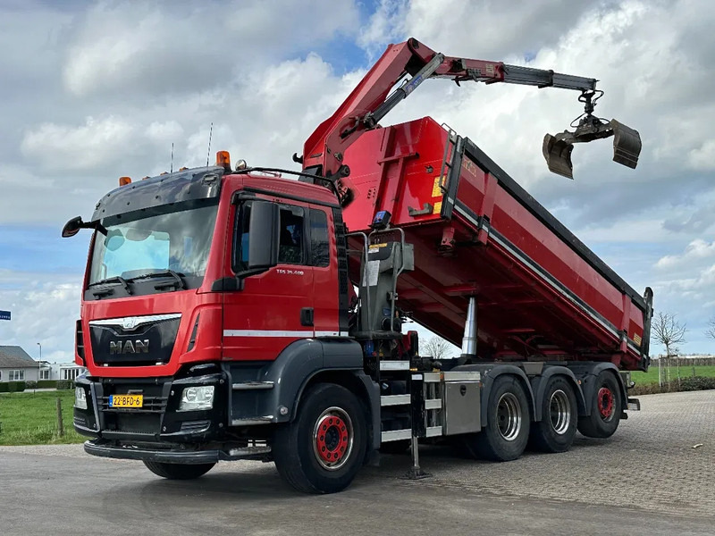 MAN TGS 35.400 8X4 TRIPLE!! EURO6!! Z-KRAAN/KIPPER!!TOP!! - Camion benne, Camion grue: photos 3 MAN TGS 35.400 8X4 TRIPLE!! EURO6!! Z-KRAAN/KIPPER!!TOP!! - Camion benne, Camion grue: photos 3