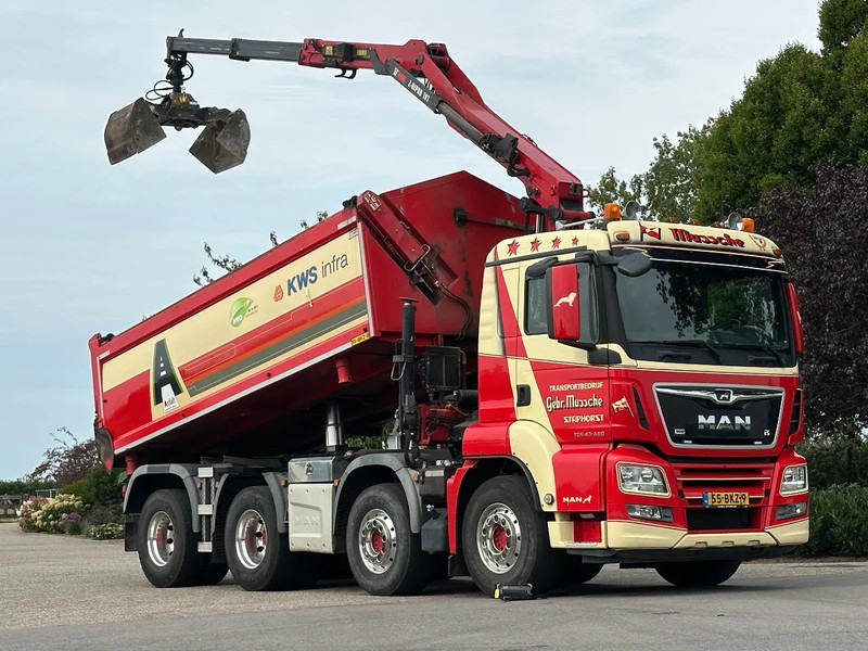 MAN TGS 43-460 WVT WIDESPREAD!!Z-Kraan/Kipper EURO 6!!263tkm!MANUELL!!ZERO EMISSIE 05-29 - Camion benne, Camion grue: photos 1 MAN TGS 43-460 WVT WIDESPREAD!!Z-Kraan/Kipper EURO 6!!263tkm!MANUELL!!ZERO EMISSIE 05-29 - Camion benne, Camion grue: photos 1