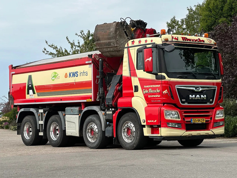 MAN TGS 43-460 WVT WIDESPREAD!!Z-Kraan/Kipper EURO 6!!263tkm!MANUELL!!ZERO EMISSIE 05-29 - Camion benne, Camion grue: photos 2 MAN TGS 43-460 WVT WIDESPREAD!!Z-Kraan/Kipper EURO 6!!263tkm!MANUELL!!ZERO EMISSIE 05-29 - Camion benne, Camion grue: photos 2