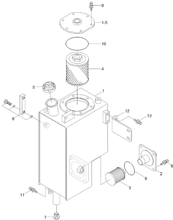 Case 31MJ-01100 - Réservoir hydraulique pour Engins de chantier: photos 1 Case 31MJ-01100 - Réservoir hydraulique pour Engins de chantier: photos 1