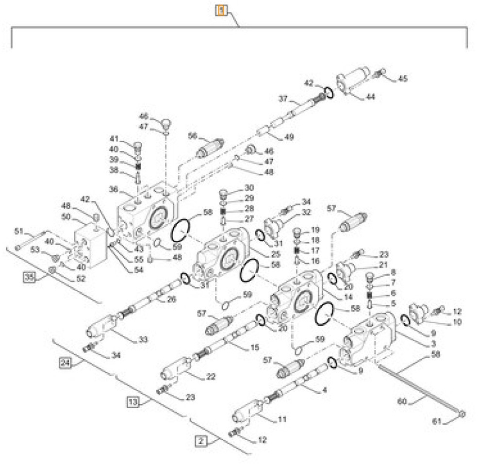 Case 33MH-10121 - 51484093 - Valve hydraulique pour Engins de chantier: photos 1 Case 33MH-10121 - 51484093 - Valve hydraulique pour Engins de chantier: photos 1