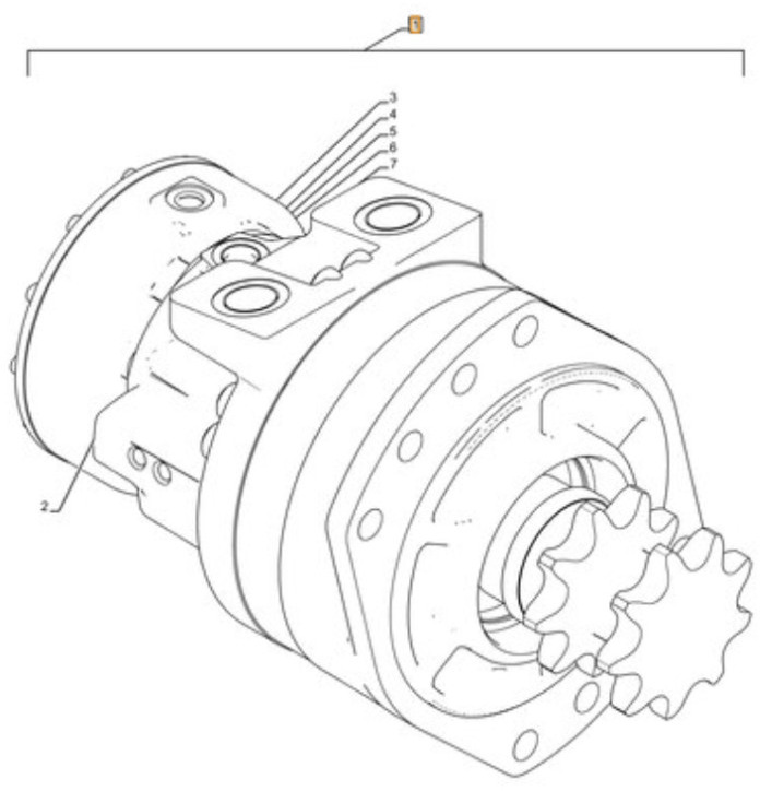 Case 87035341EX - 87035341 - Moteur de rotation pour Engins de chantier: photos 1 Case 87035341EX - 87035341 - Moteur de rotation pour Engins de chantier: photos 1