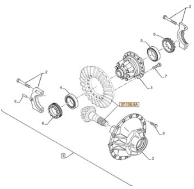 Case 87731590 - Différentiel pour Machine agricole: photos 1 Case 87731590 - Différentiel pour Machine agricole: photos 1