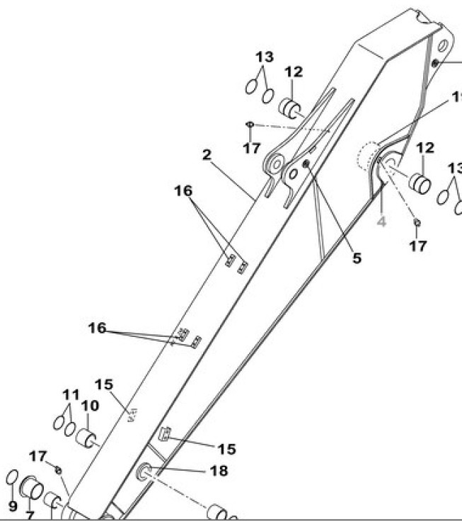 Case KRV23624 - KRV23623 - Flèche pour Engins de chantier: photos 1 Case KRV23624 - KRV23623 - Flèche pour Engins de chantier: photos 1