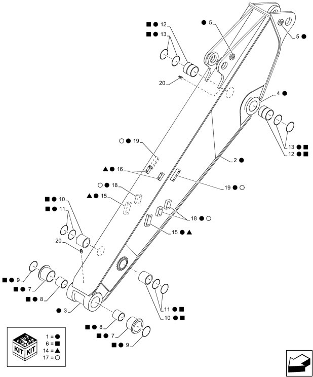 Case KRV39290 - Flèche pour Engins de chantier: photos 1 Case KRV39290 - Flèche pour Engins de chantier: photos 1
