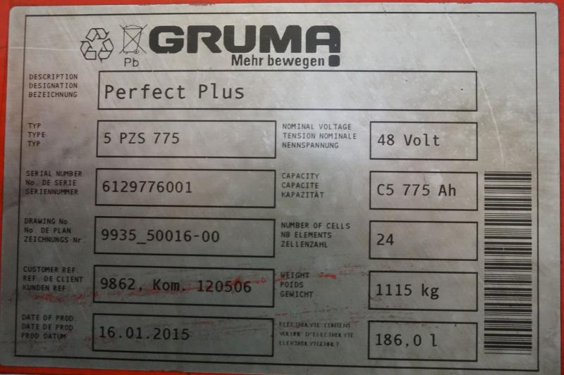 GRUMA 48 Volt 5 PzS 775 Ah - Accumulateur: photos 5 GRUMA 48 Volt 5 PzS 775 Ah - Accumulateur: photos 5