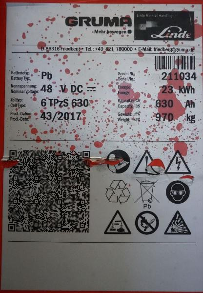 GRUMA 48 Volt 6 PzS 630 Ah - Accumulateur: photos 5 GRUMA 48 Volt 6 PzS 630 Ah - Accumulateur: photos 5