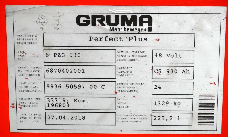 GRUMA 48 Volt 6 PzS 930 Ah - Accumulateur: photos 5 GRUMA 48 Volt 6 PzS 930 Ah - Accumulateur: photos 5