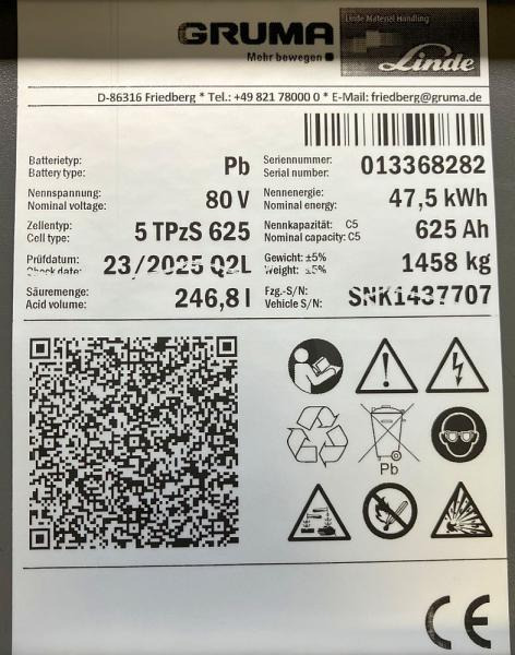 GRUMA 80 Volt 5 PzS 625 Ah - Accumulateur: photos 5 GRUMA 80 Volt 5 PzS 625 Ah - Accumulateur: photos 5