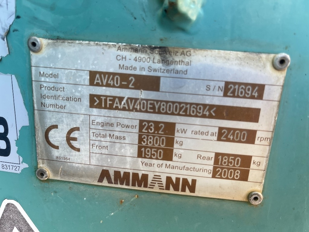 Ammann AV 40-2 - Rouleau compresseur: photos 3 Ammann AV 40-2 - Rouleau compresseur: photos 3