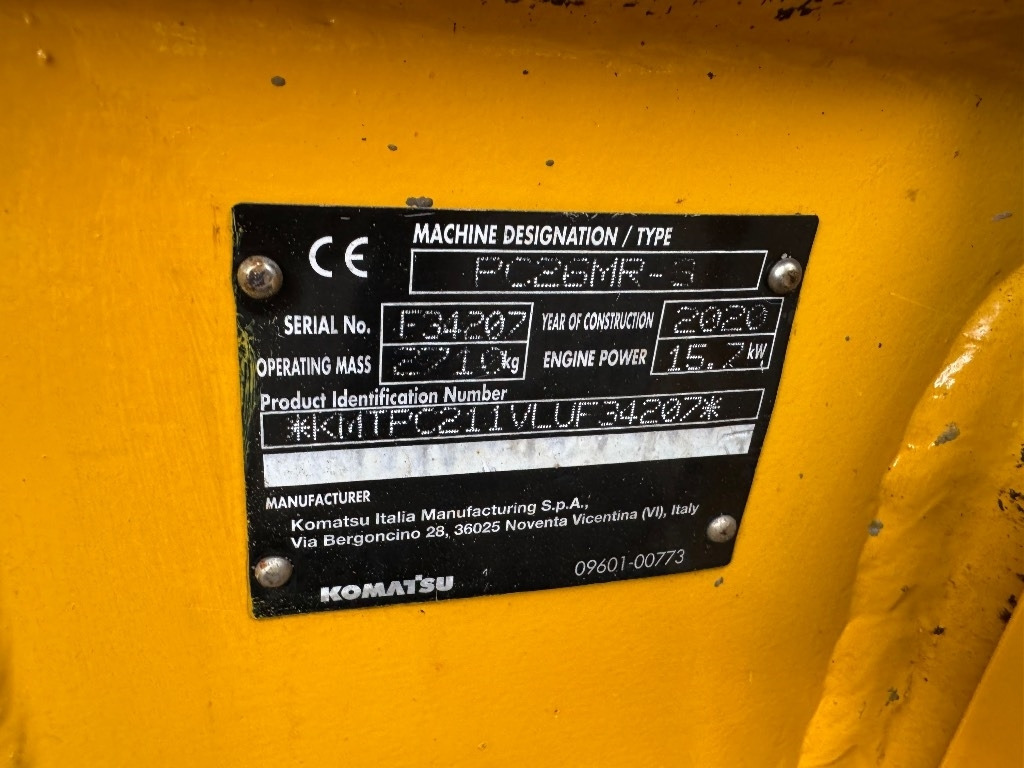 Komatsu PC 26 MR-3 - Mini pelle: photos 5 Komatsu PC 26 MR-3 - Mini pelle: photos 5