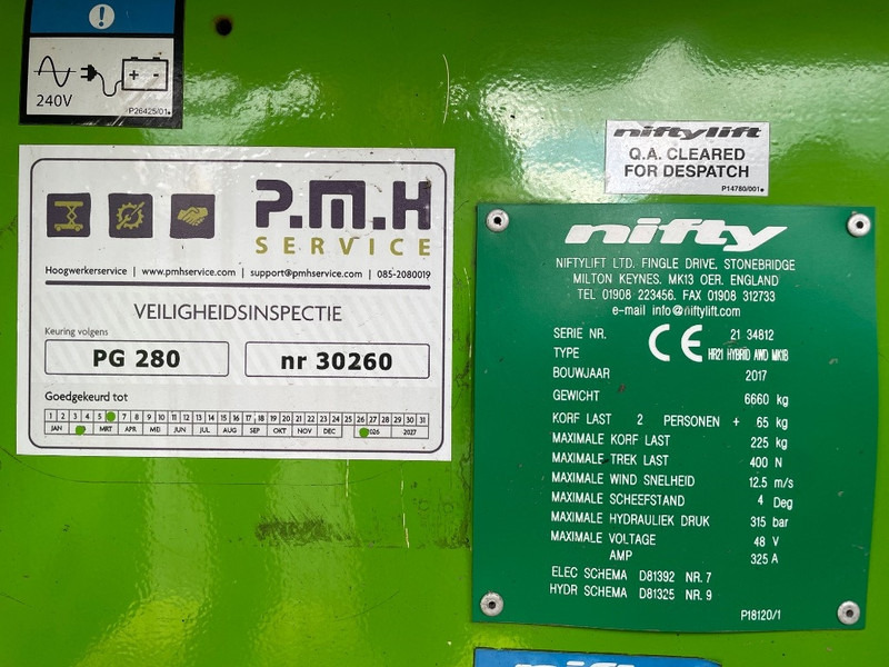Niftylift HR 21 HYBRID - Nacelle articulée: photos 3 Niftylift HR 21 HYBRID - Nacelle articulée: photos 3