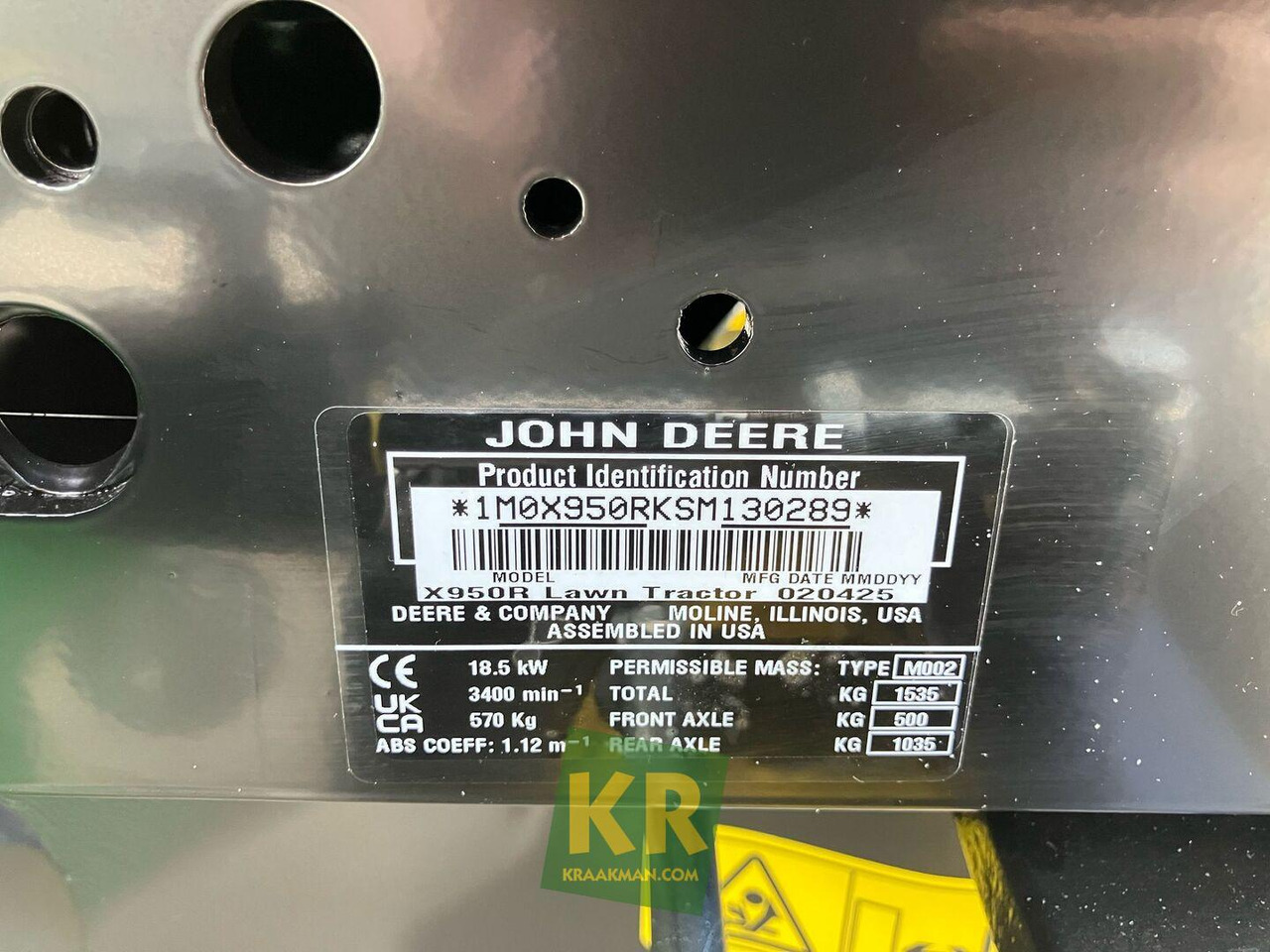 John Deere X950R - Motofaucheuse: photos 3 John Deere X950R - Motofaucheuse: photos 3
