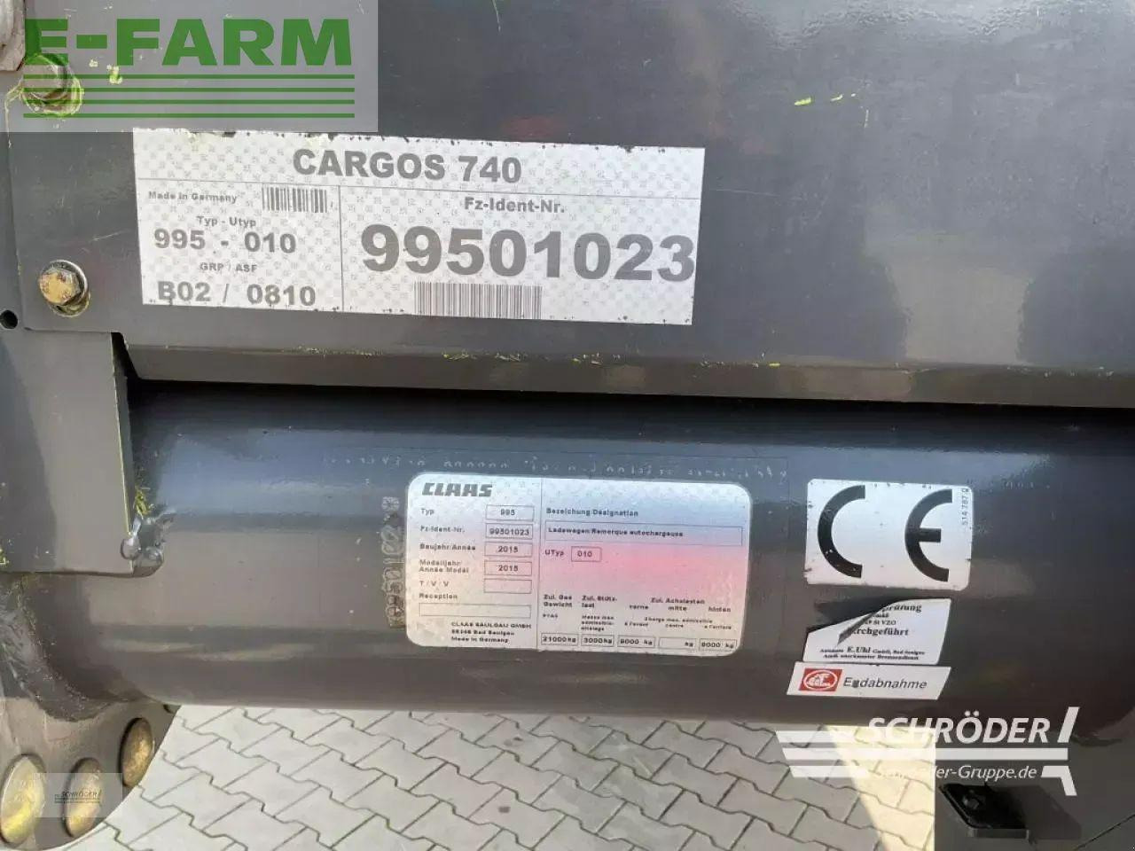 Benne agricole CLAAS cargos 740: photos 14