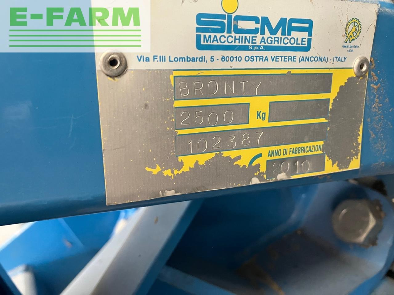 Eck-Sicma Bronty 2500/ 7 - Bineuse: photos 5 Eck-Sicma Bronty 2500/ 7 - Bineuse: photos 5