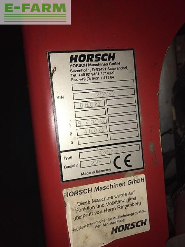 Horsch pronto 6 kr - Semoir: photos 2 Horsch pronto 6 kr - Semoir: photos 2