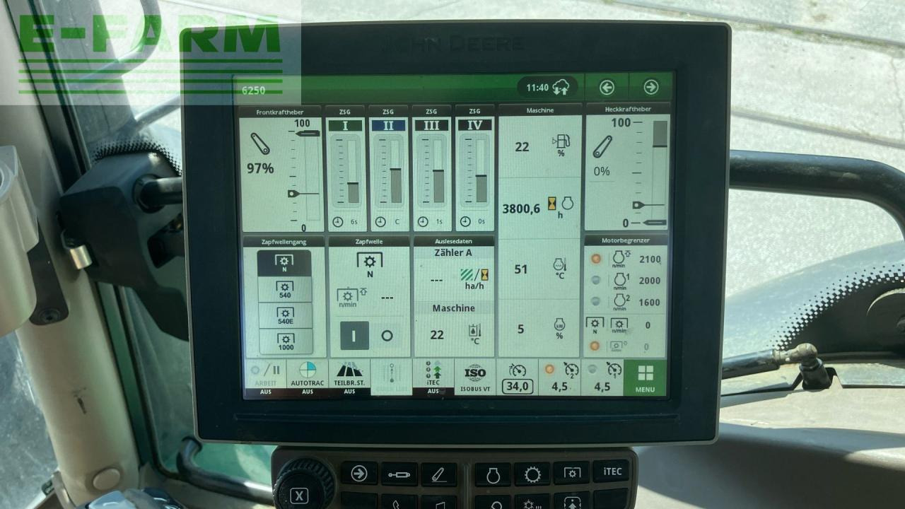 Tracteur agricole John Deere 6250R: photos 23