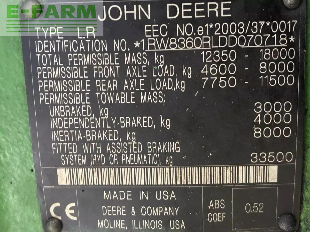 John Deere 8360 - Tracteur agricole: photos 4 John Deere 8360 - Tracteur agricole: photos 4