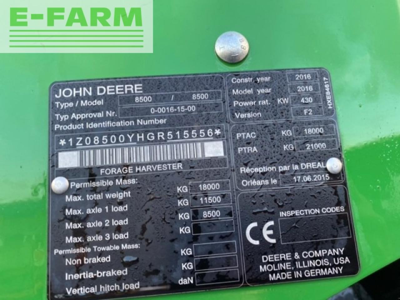 John Deere 8500 - Ensileuse: photos 4 John Deere 8500 - Ensileuse: photos 4